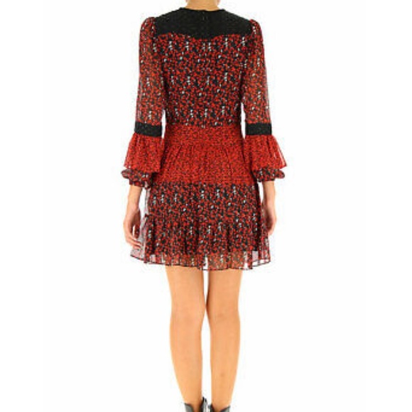 {Michael Kors} mixed floral print Georgette dress - Picture 3 of 10